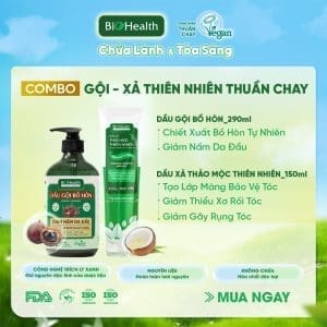 Combo Tắm Gội Thanh Lọc & Dịu Nhẹ BioHealth (Dầu Gội Bồ Hòn 290ml & Gel Tắm Rau Má 470ml) 10