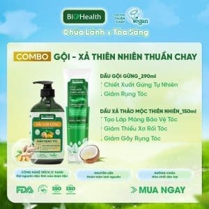 Combo Tắm Gội Thanh Lọc & Dịu Nhẹ BioHealth (Dầu Gội Bồ Hòn 290ml & Gel Tắm Rau Má 470ml) 11